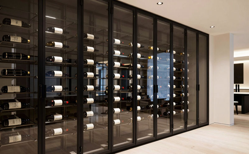 Vinkælder med glasvægge